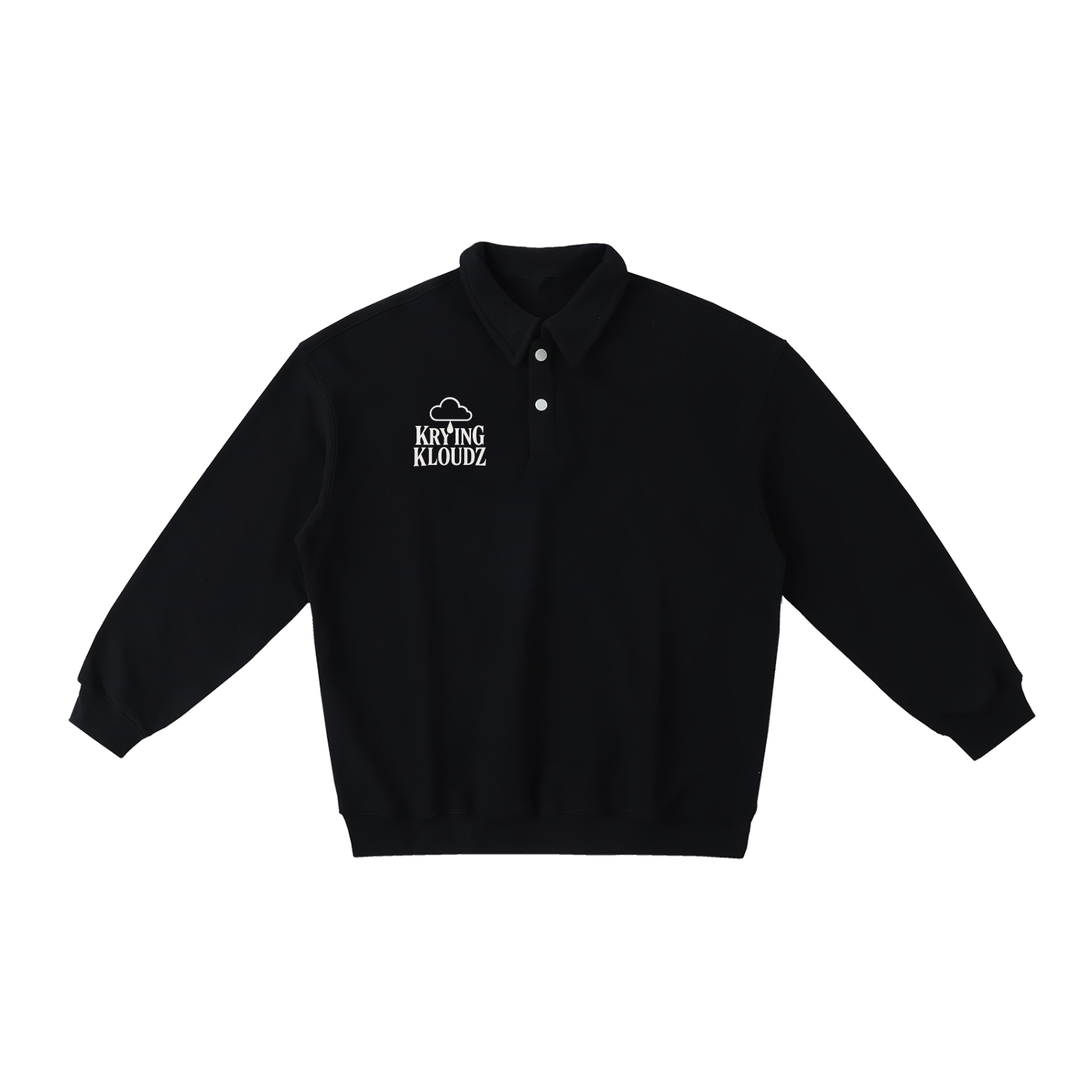 Heavyweight Polo-Collar Sweatshirt Krying Kloudz
