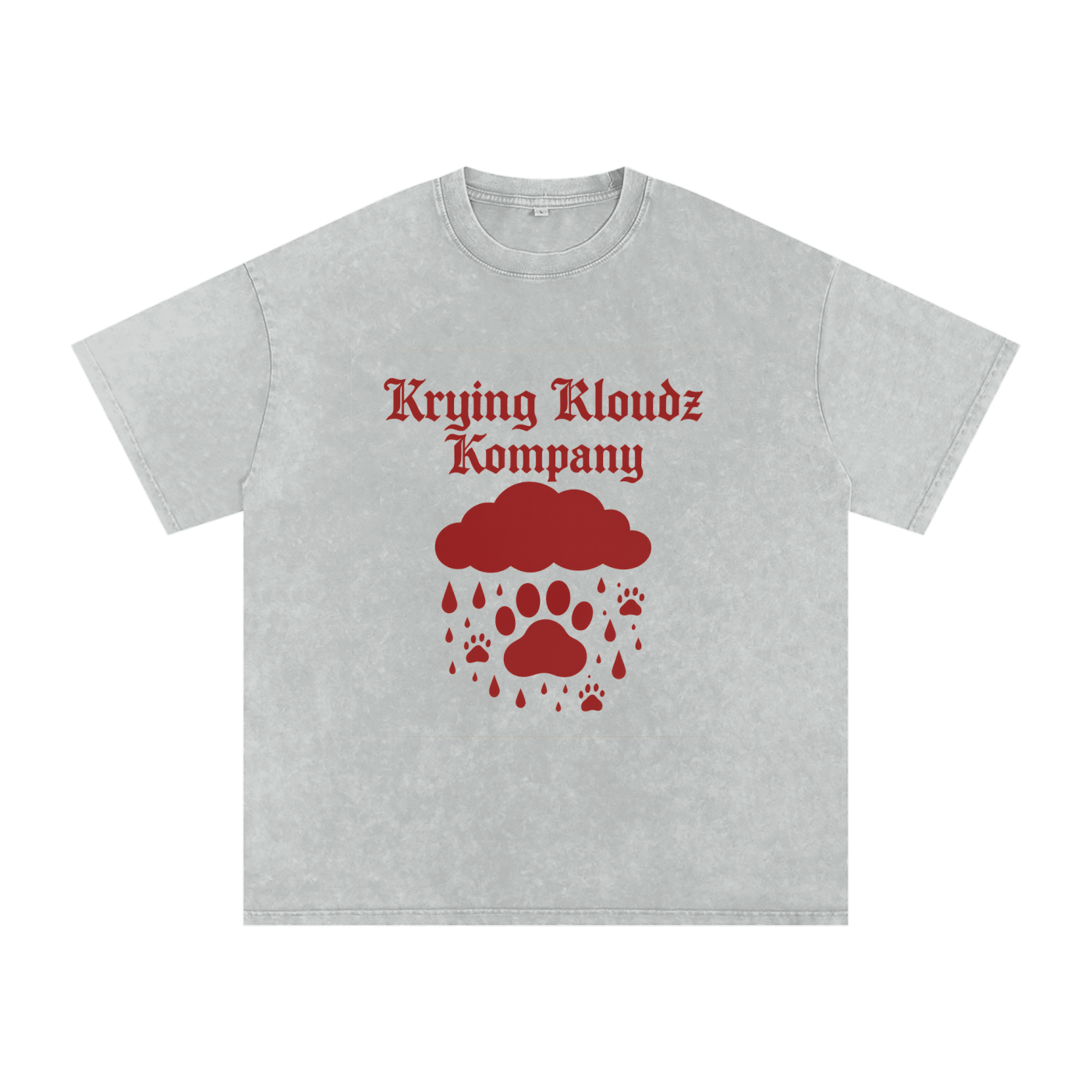Snow Washed Oversized Cotton T-Shirt