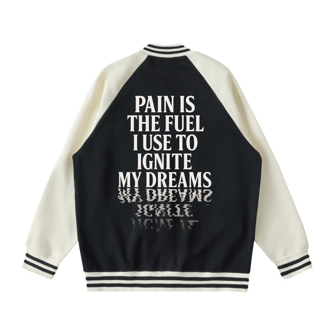Two Tone Raglan Sleeve Varsity Jacket