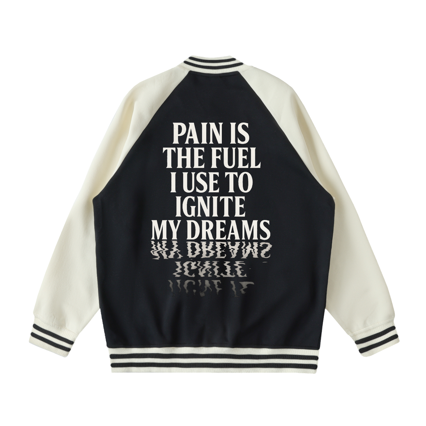 Two Tone Raglan Sleeve Varsity Jacket