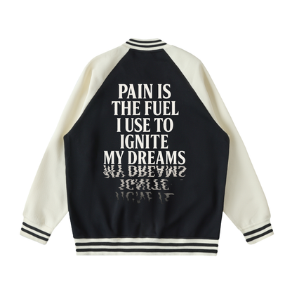 Two Tone Raglan Sleeve Varsity Jacket