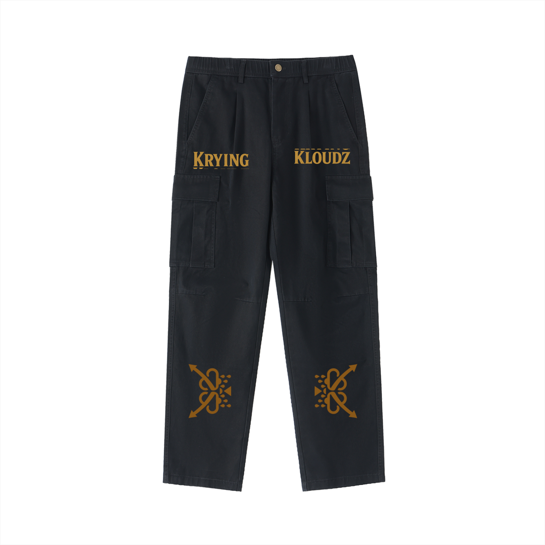 Cotton Elastic-Waist Cargo Pants