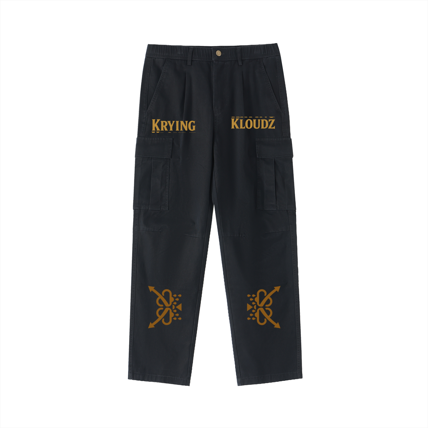 Cotton Elastic-Waist Cargo Pants