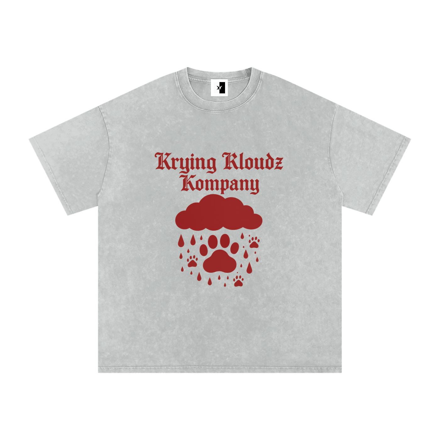 Snow Washed Oversized Cotton T-Shirt