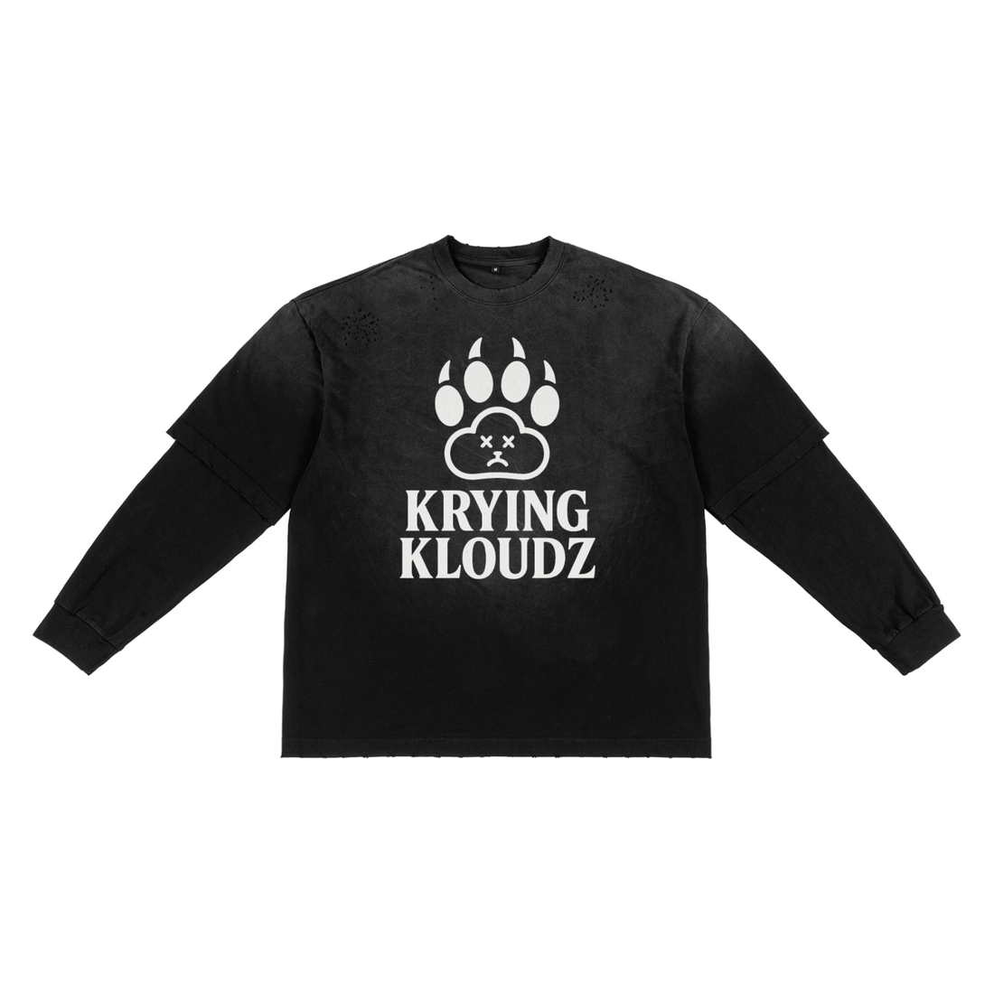 Sunfade Hand-Frayed Faux Two-Piece T-Shirt