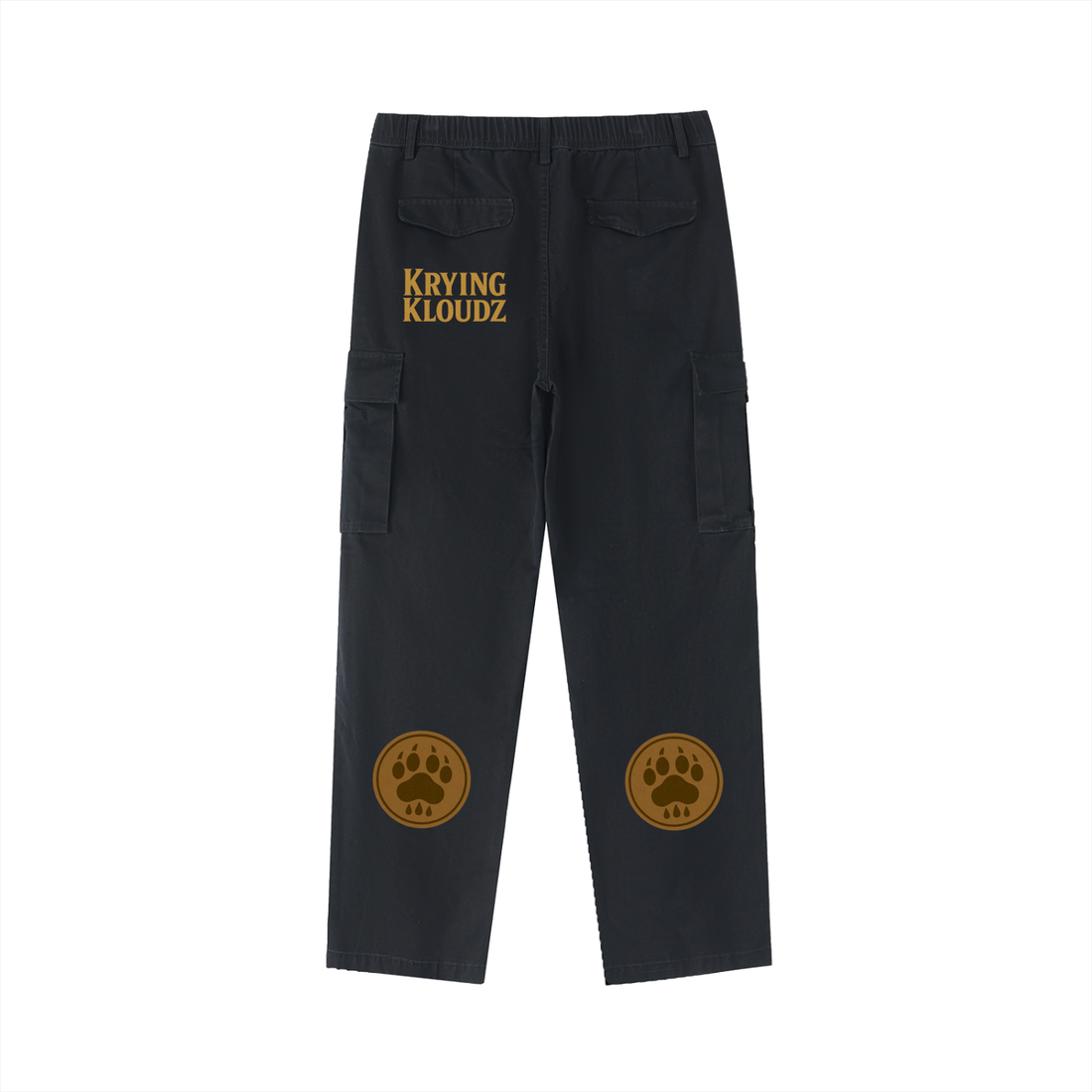 Cotton Elastic-Waist Cargo Pants
