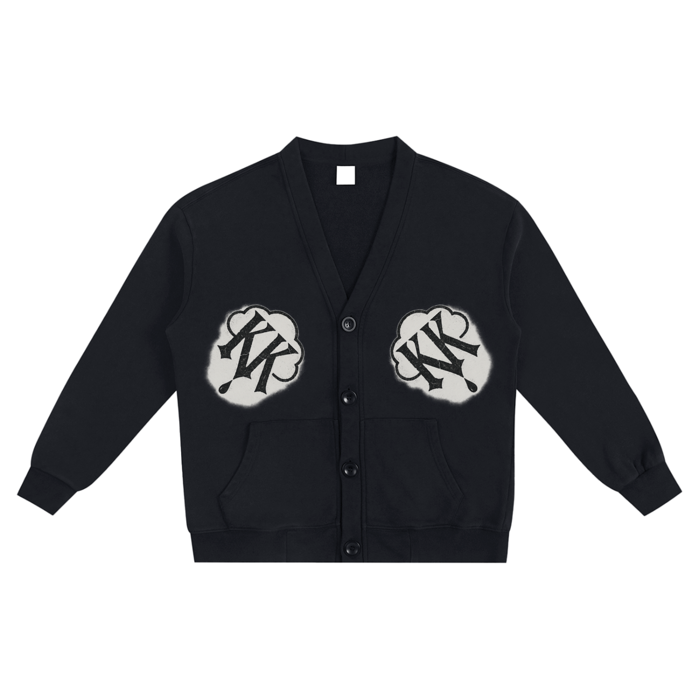 Snow Washed Sweat Cardigan