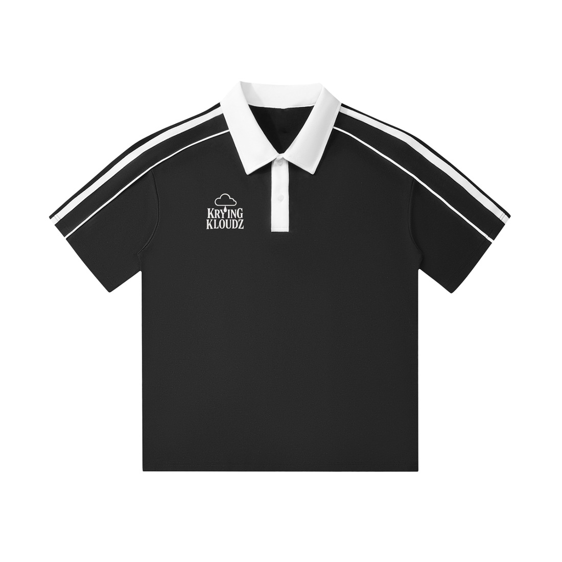 Contrast Collar Short-Sleeve Polo Shirt