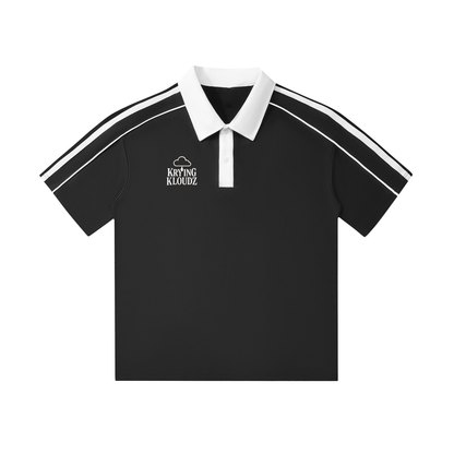 Contrast Collar Short-Sleeve Polo Shirt