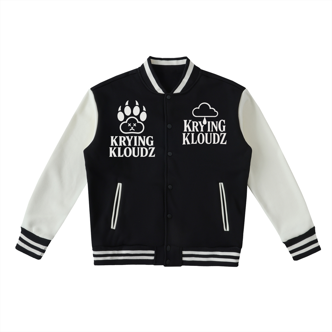 Two-Tone Fleeced Varsity Jacket
