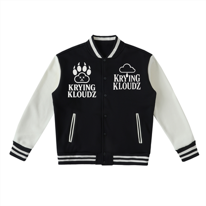 Two-Tone Fleeced Varsity Jacket