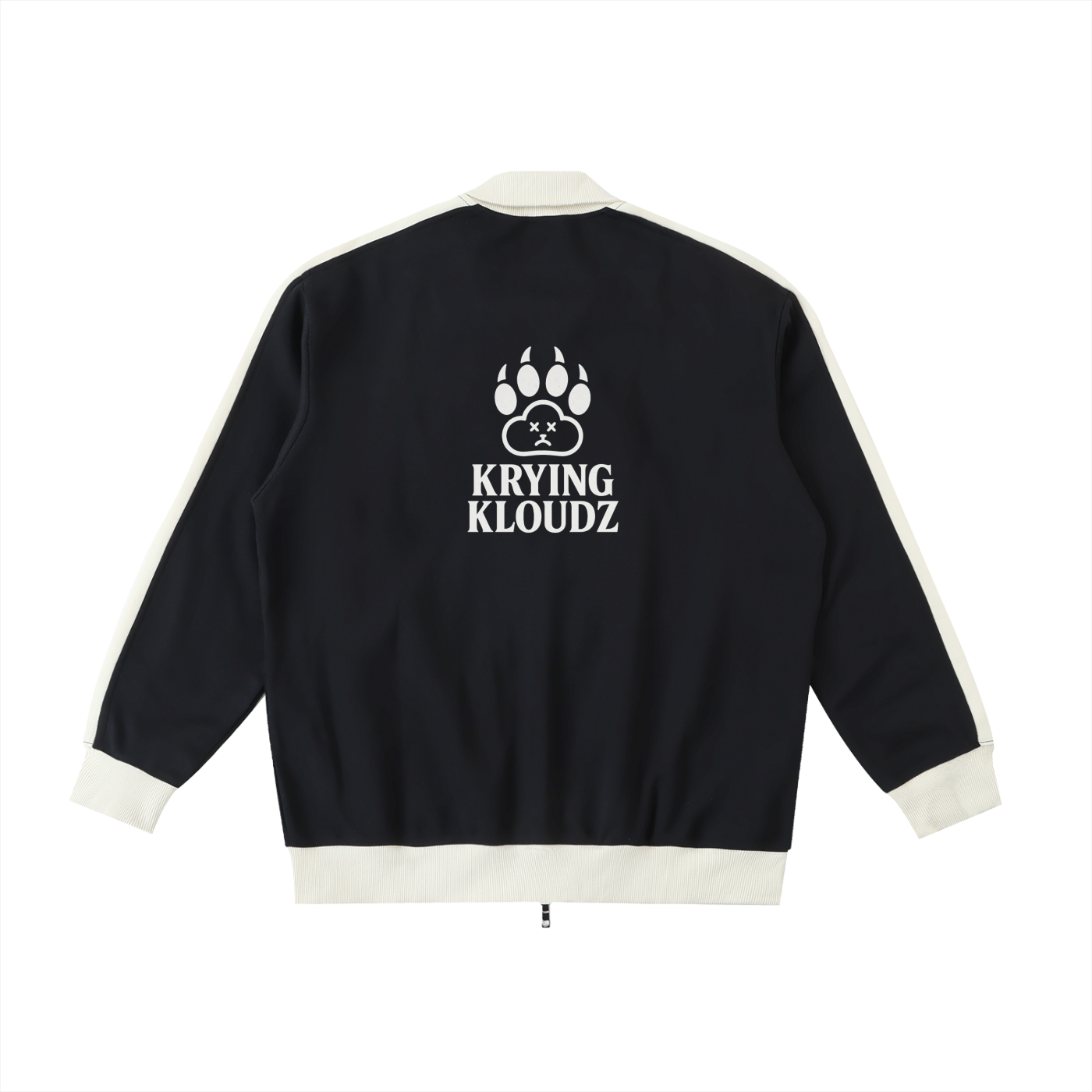 Contrast Trim Stand Collar Jacket