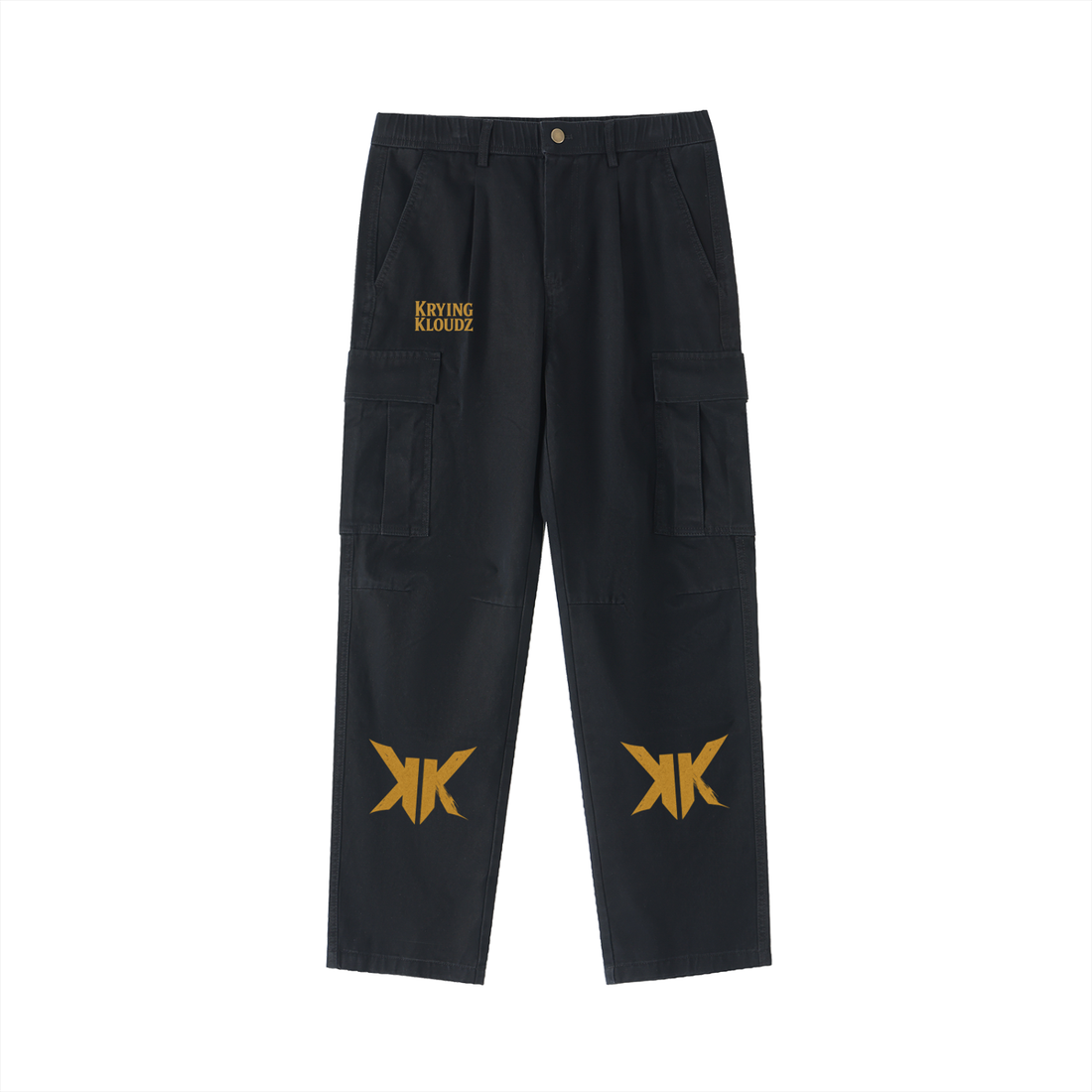 Cotton Elastic-Waist Cargo Pants