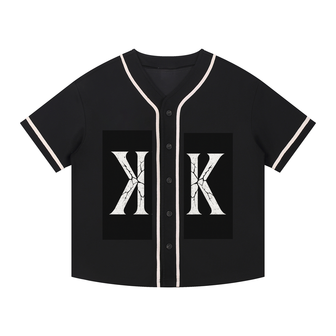 Contrast Piped Button-Up Jersey