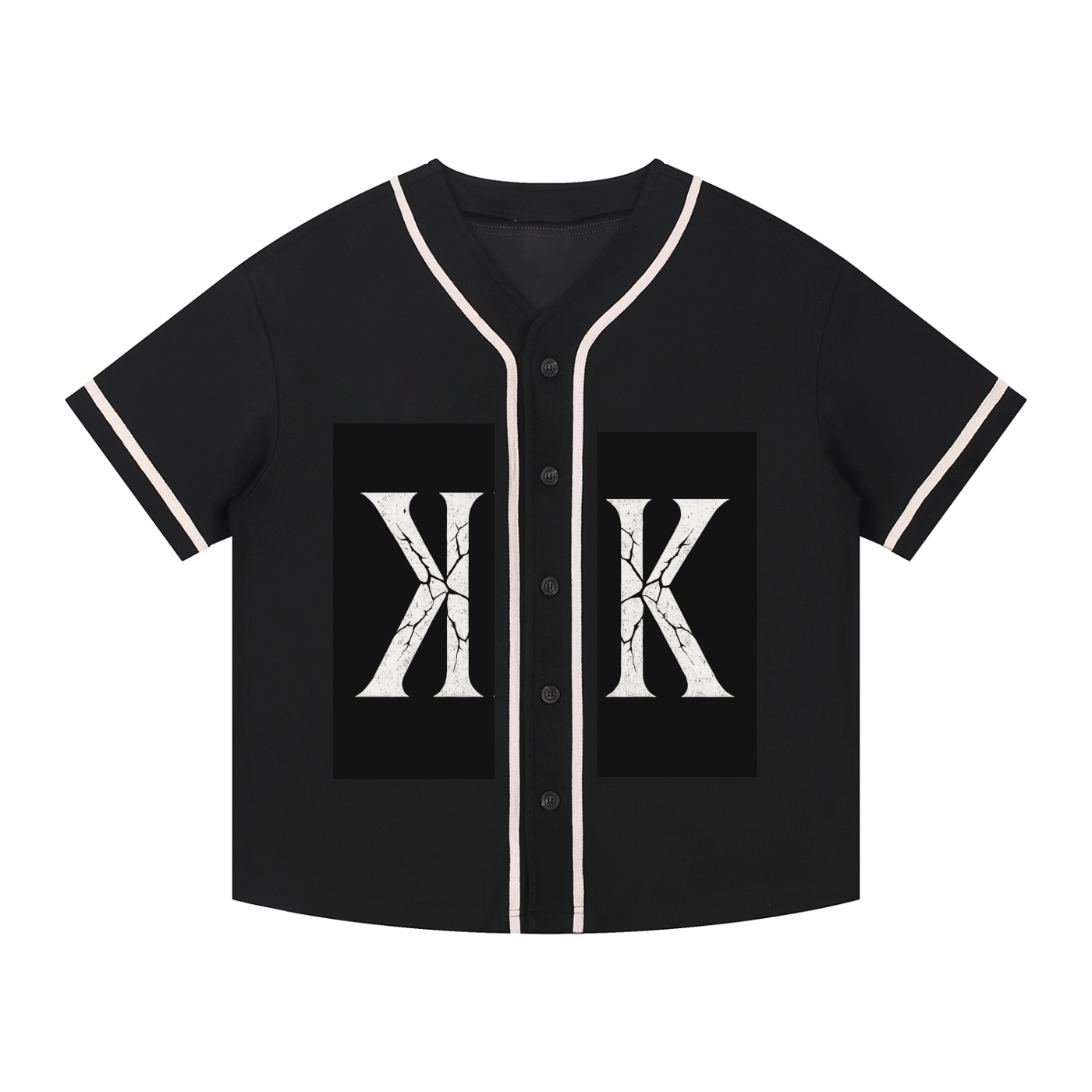 Contrast Piped Button-Up Jersey