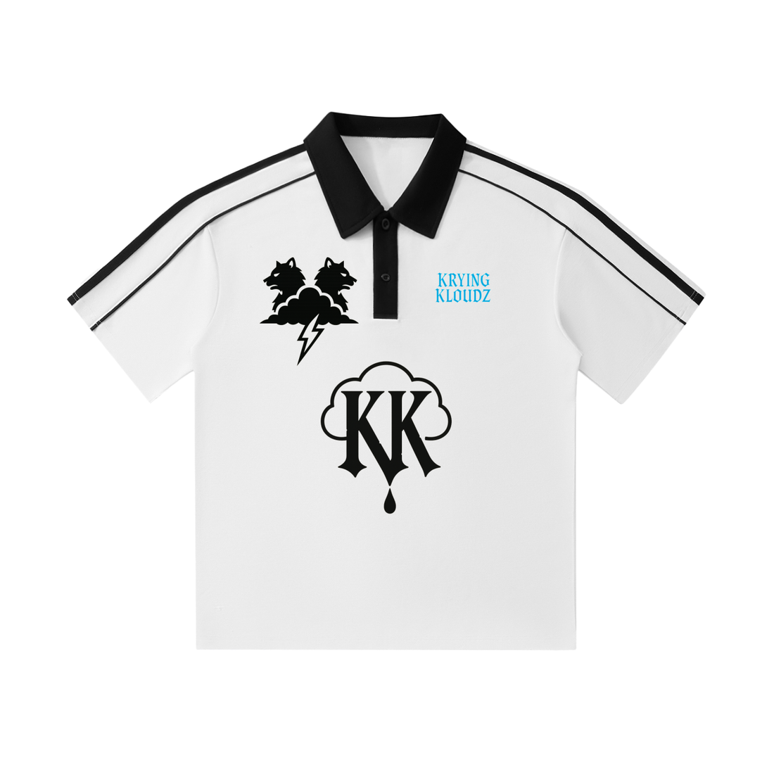 Contrast Collar Short-Sleeve Polo Shirt