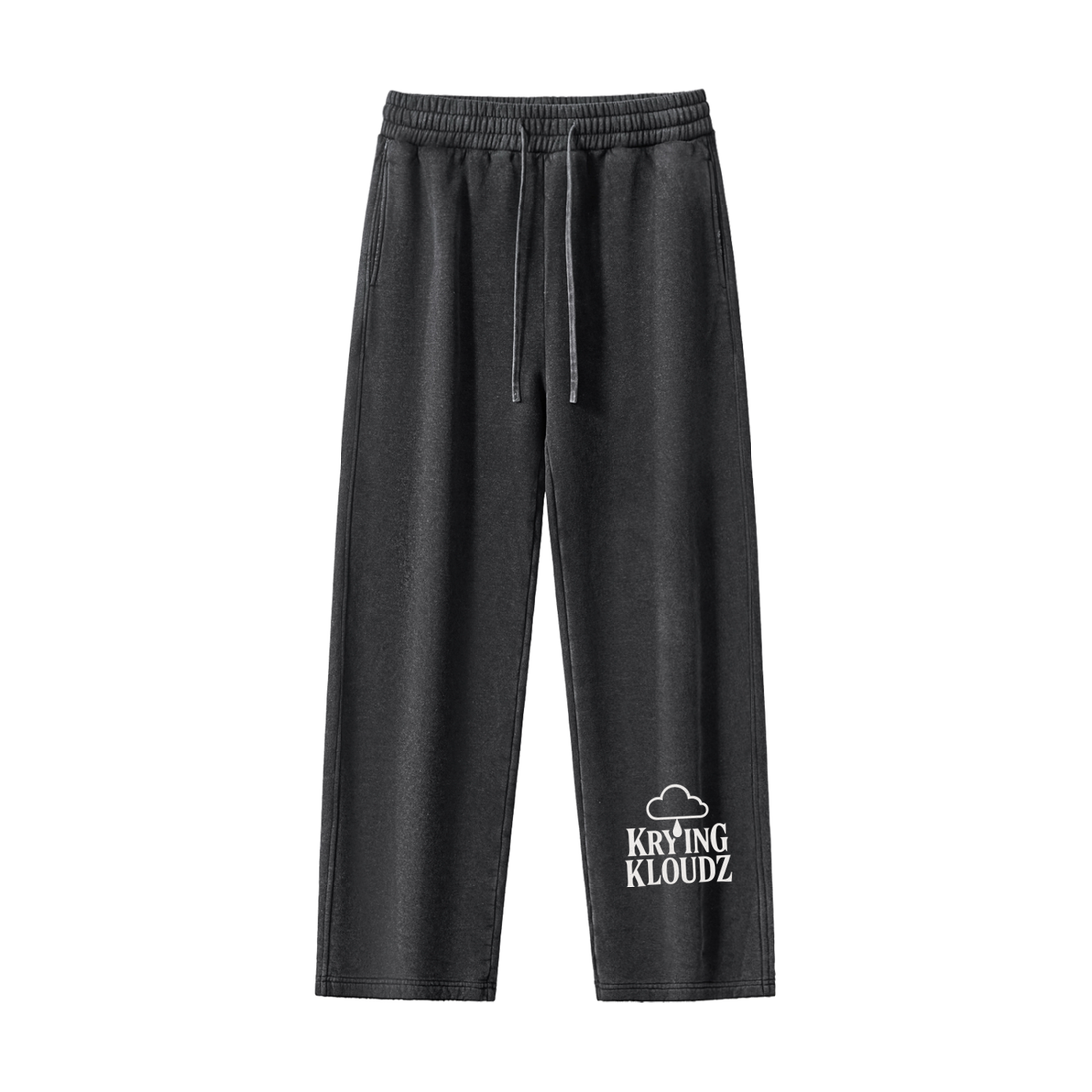 Frayed Enzyme Washed Fleece Sweatpants