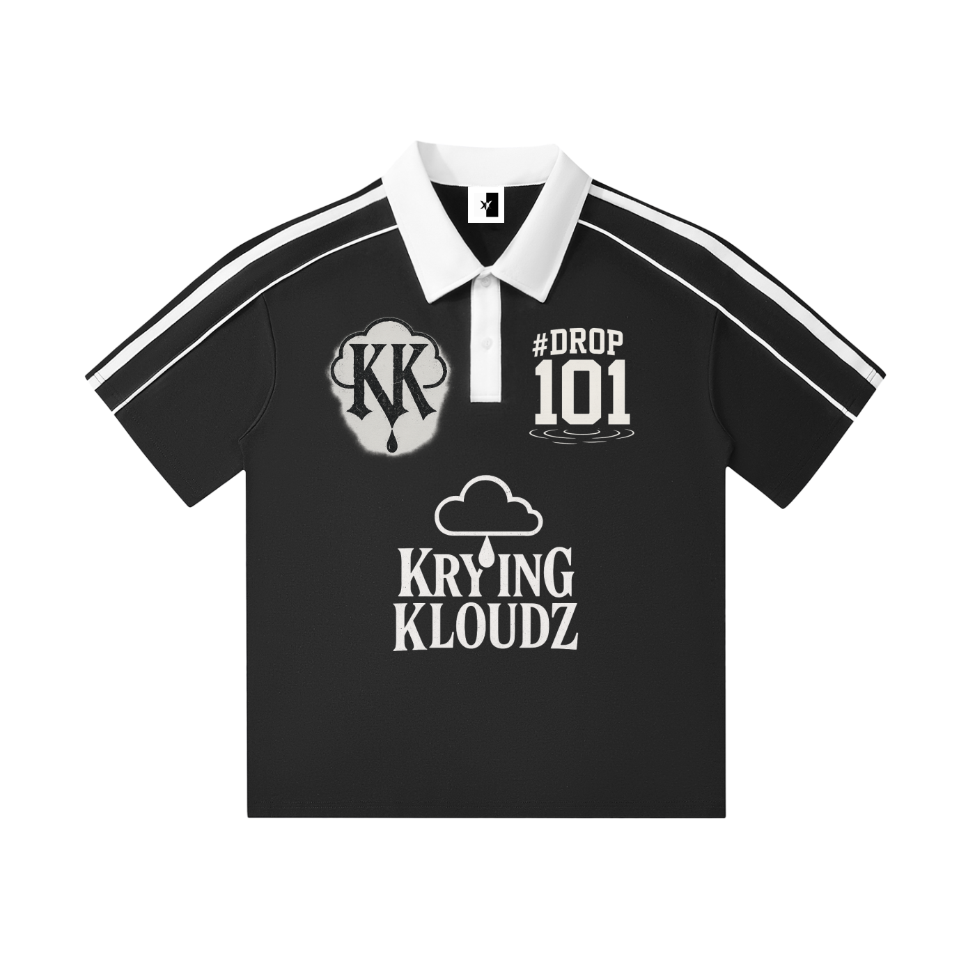 Contrast Collar Short-Sleeve Polo Shirt