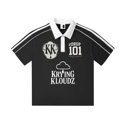 Contrast Collar Short-Sleeve Polo Shirt
