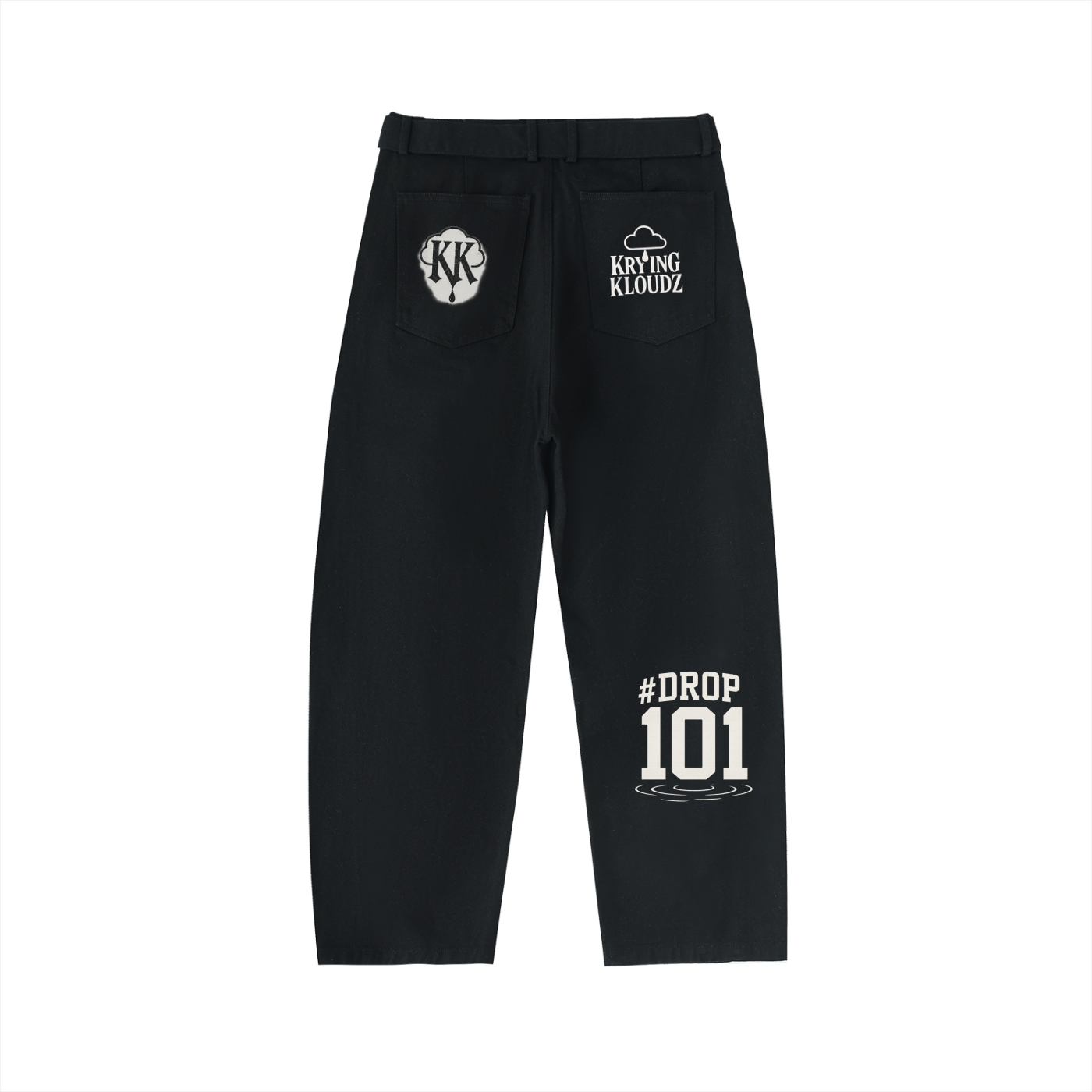 Twisted-Seam Belted Curved-Blade Pants