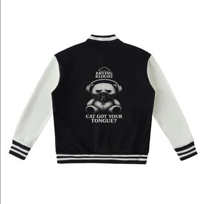 Two-Tone Fleeced Varsity Jacket