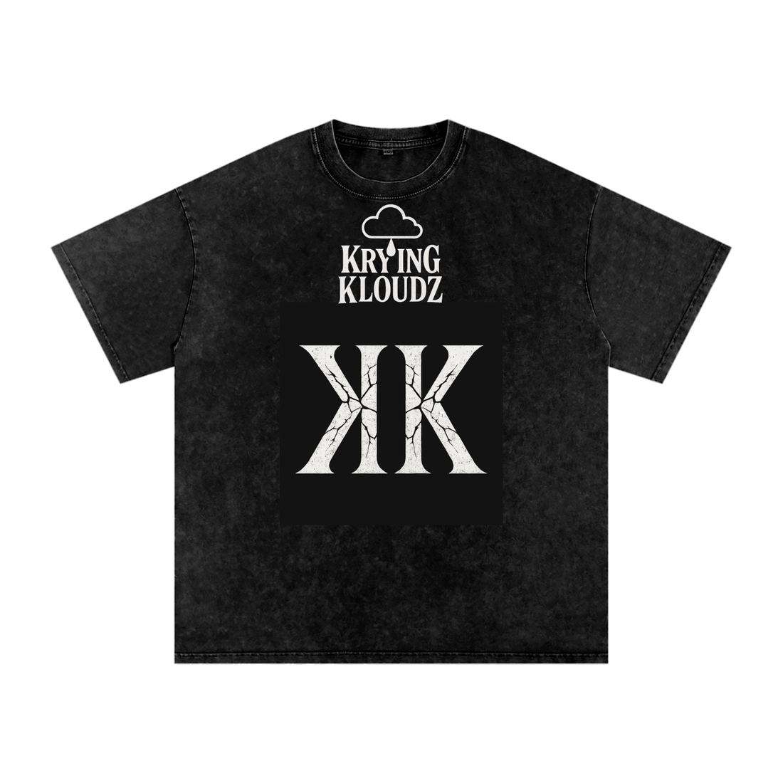 Krying Kloudz Acid Wash Tee