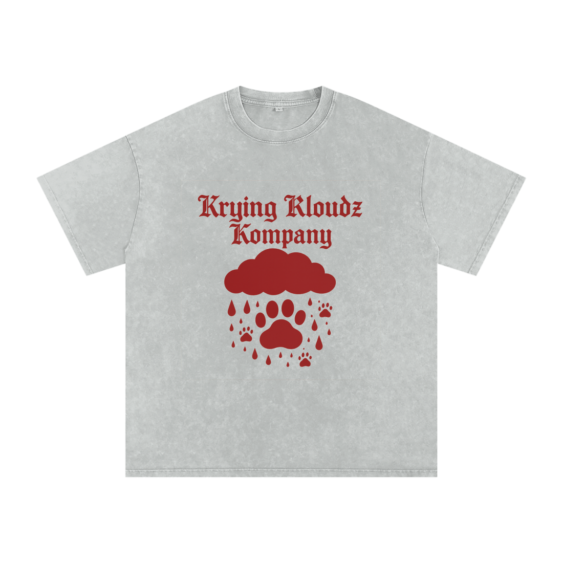 Snow Washed Oversized Cotton T-Shirt