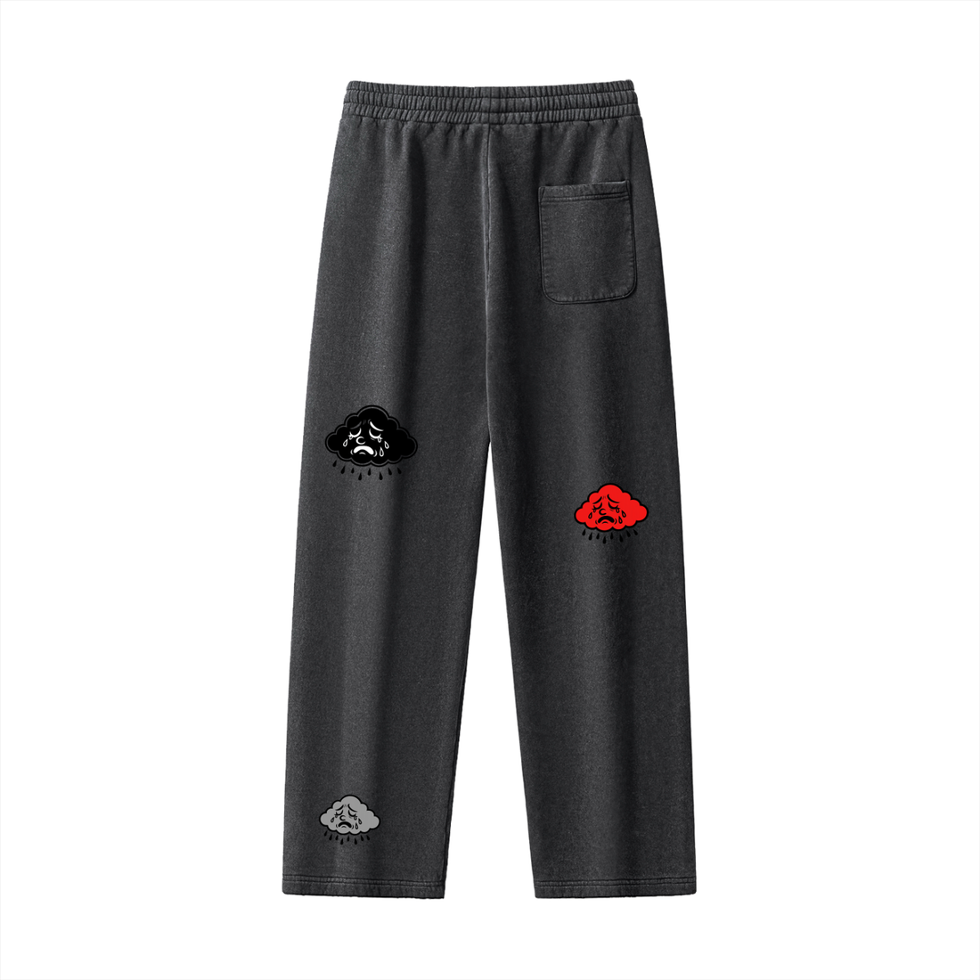 Frayed Enzyme Washed Fleece Sweatpants