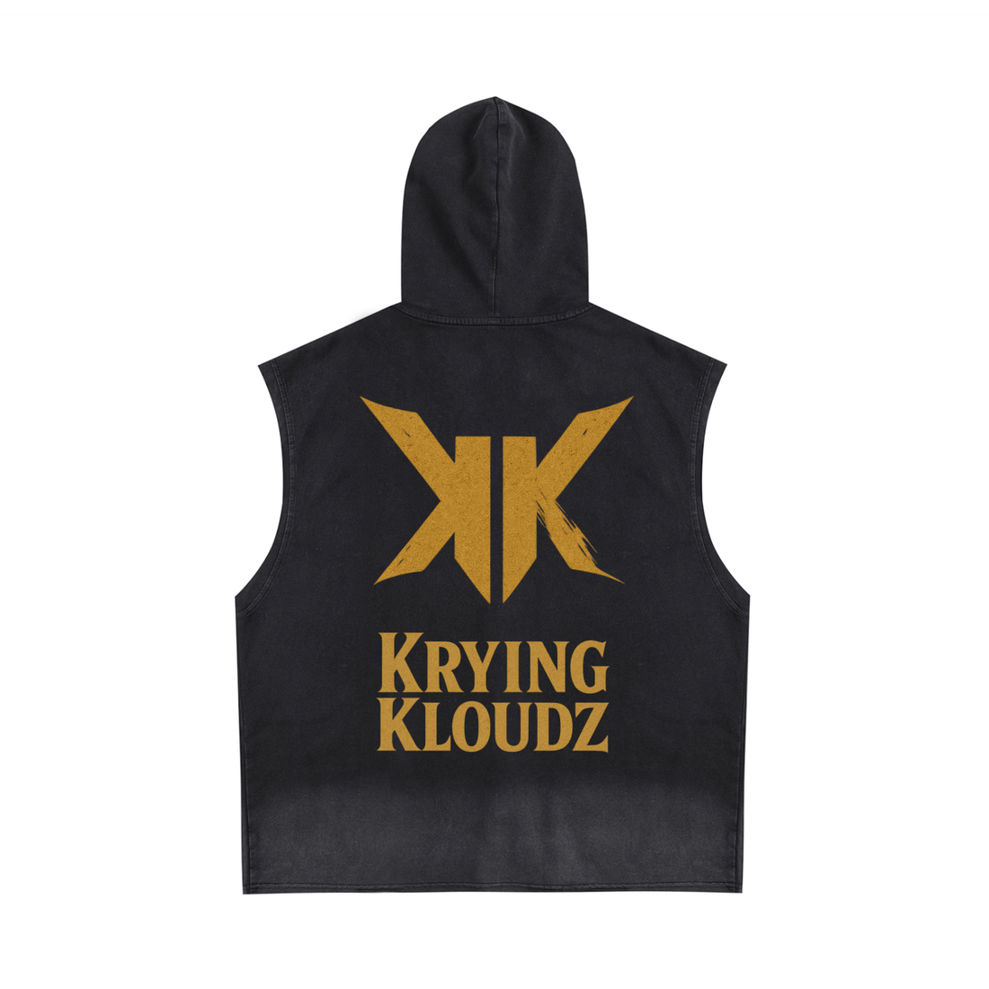 Vintage Washed Zip-Up Hooded Tank Top