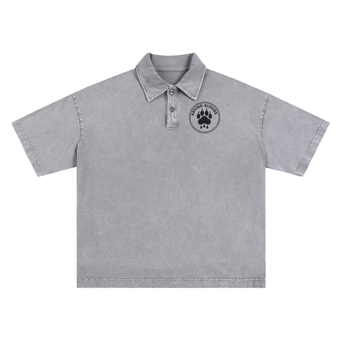 Heavyweight Snow-Washed Polo T-Shirt