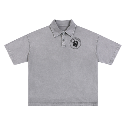 Heavyweight Snow-Washed Polo T-Shirt